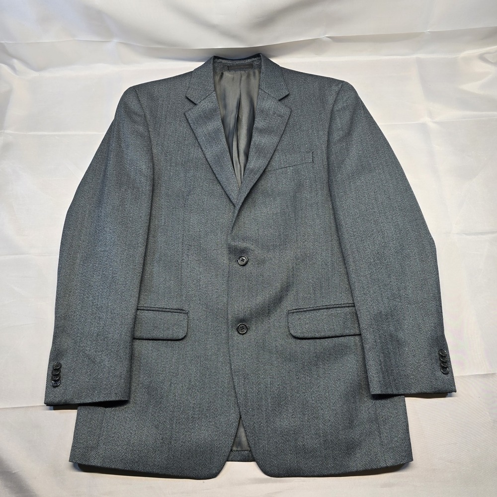 Michael‎ Kors Gray/blue Herringbone  Blazer/sportscoat Men Size 40L